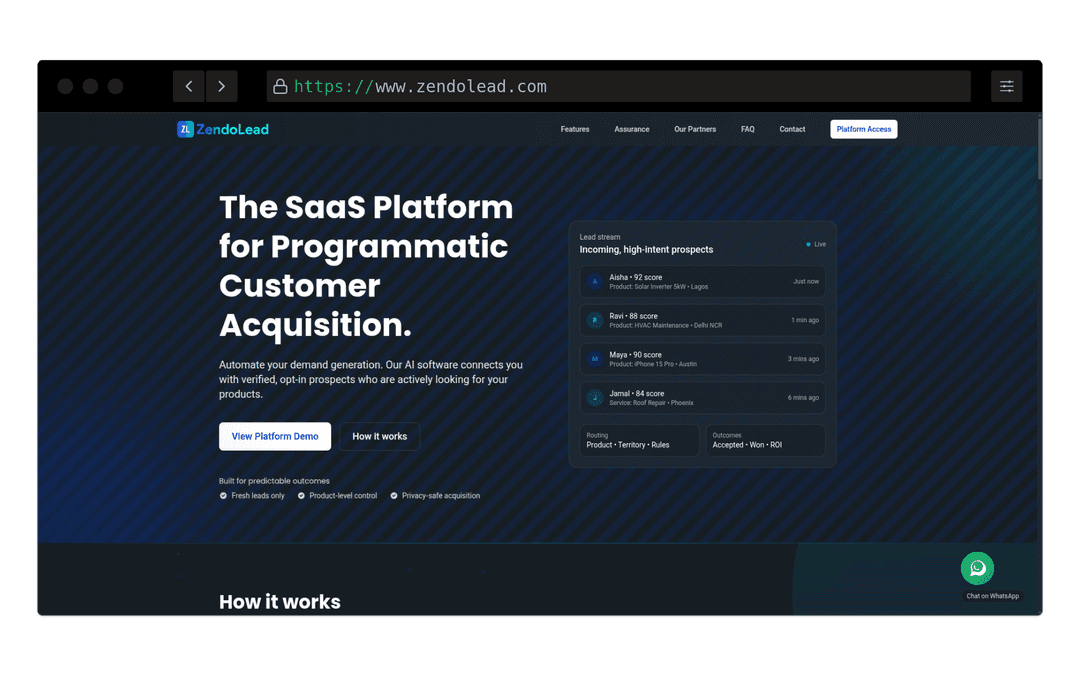 ZendoLead - AI-Powered Lead Generation Platform
